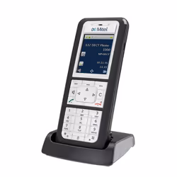 Mitel 632d, Téléphone DECT, Combiné filaire, 200 entrées, Noir, Argent