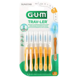 GUM Trav-Ler 6 Brossettes Interdentaires Réutilisables - Taille : 1514 : 1,3 mm