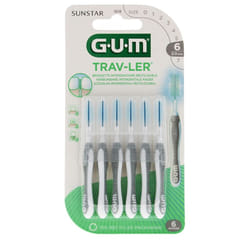 GUM Trav-Ler 6 Brossettes Interdentaires Réutilisables - Taille : 1618 : 2,0 mm