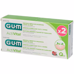 Gum ActiVital Dentifrice Gel Lot de 2 x 75ml