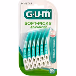 Brossette interdentaire - GUM - Soft Picks Advanced Fluor Regular - Hypoallergénique - Souple - Pratique