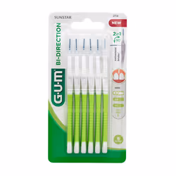 Gum Brossette Interdentaire Bi-Direction 07mm Vert 6 unités