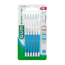Gum Brossette Interdentaire Bi-Direction 09mm Bleu 6 unités
