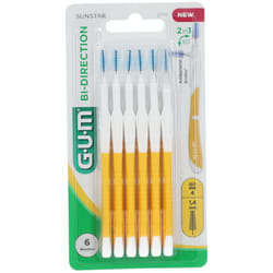 Gum Brossette Interdentaire Bi-Direction 14mm Jaune 6 unités