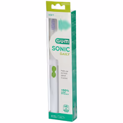 Brosses à Dents-GUM Sonic Daily Brosse à Dents Souple (Couleur : Blanc)