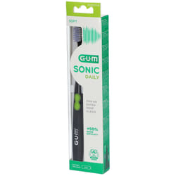 Brosses à Dents-GUM Sonic Daily Brosse à Dents Souple (Couleur : Noire)