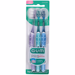 Brosse à dents GUM® PRO Ultra-Souple 15/100e 2+1 Offert