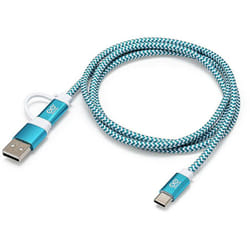 Arduino TPX00094 Câble USB-C Arduino [1x USB-C® - 2x USB-C®, USB-A] 1 m blanc, turquoise D548762