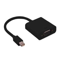 Value 12.99.3126 câble vidéo et adaptateur 0,15 m Mini DisplayPort VGA (D-Sub) Noir