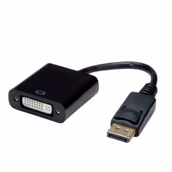 Value 12.99.3137 câble vidéo et adaptateur 0,15 m DisplayPort DVI-D Noir