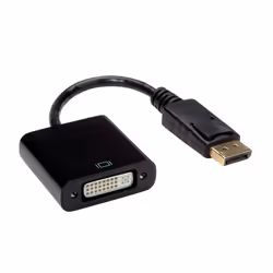 Value 12.99.3137 câble vidéo et adaptateur 0,15 m DisplayPort DVI-D Noir