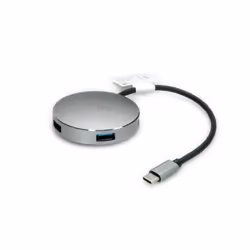 ROLINE 14.02.5036 hub & concentrateur USB 3.2 Gen 1 (3.1 Gen 1) Type-C 5000 Mbit/s Noir, Acier inoxydable