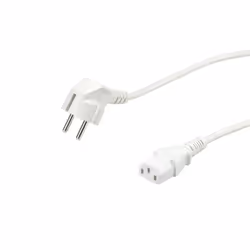 Value 19.99.1016 câble électrique Blanc 0,6 m CEE7/7 IEC 320