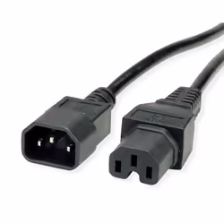 Value 19.99.1121, 1 m, Coupleur C14, Coupleur C15, H05VV-F, 250 V