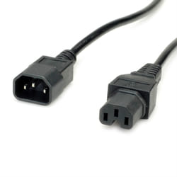 Value 19.99.1123 câble électrique Noir 3 m Coupleur C14 Coupleur C15