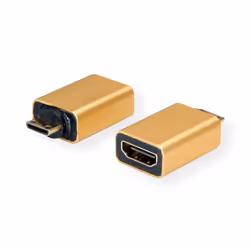 ROLINE 12.03.3154 changeur de genre de câble HDMI-C HDMI-A Or