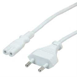 Value 19.99.2091 câble électrique Blanc 3 m CEE7/16 IEC 320