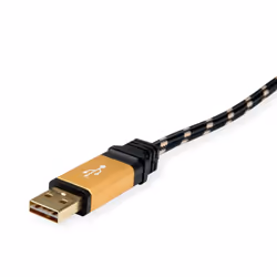 ROLINE 11.02.9060 câble USB 0,8 m USB 2.0 USB A USB C Noir, Or - Vue supplémentaire 4