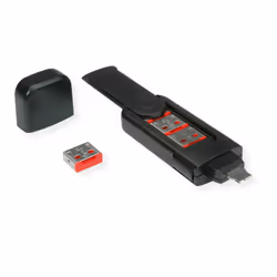 ROLINE 11.02.8330, Clé de bloqueur de port, USB Type-A, Noir, Plastique