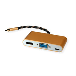 ROLINE 12.03.3155 station d'accueil USB 3.2 Gen 1 (3.1 Gen 1) Type-B Noir, Or, Blanc