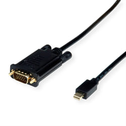 Value 11.99.5806 câble vidéo et adaptateur 1,5 m Mini DisplayPort VGA (D-Sub) Noir