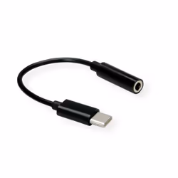 Value 12.99.3214, 3,5mm, Femelle, USB, Mâle, 0,13 m, Noir