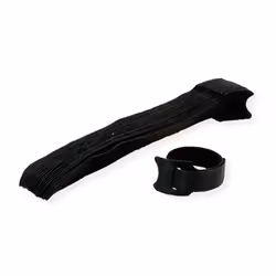 Value 25.99.5240 serre-câbles Attache-câbles à crochets et à boucles Noir 20 pièce(s)