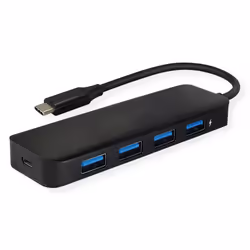 Value 14.99.5039, USB 3.2 Gen 1 (3.1 Gen 1) Type-C, USB 3.2 Gen 1 (3.1 Gen 1) Type-A, 5000 Mbit/s, Noir, Aluminium, USB