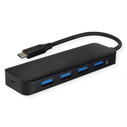 Value 14.99.5039 hub & concentrateur USB 3.2 Gen 1 (3.1 Gen 1) Type-C 5000 Mbit/s Noir