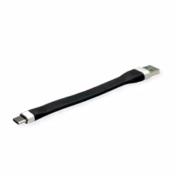 ROLINE 11.02.9014 câble USB 0,11 m USB 3.2 Gen 1 (3.1 Gen 1) USB A USB C Noir