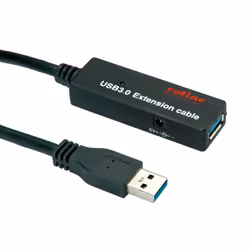 ROLINE 12.04.1070, 10 m, USB A, USB A, USB 3.2 Gen 1 (3.1 Gen 1), 5000 Mbit/s, Noir