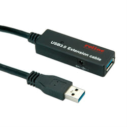 ROLINE 12.04.1070 câble USB 10 m USB 3.2 Gen 1 (3.1 Gen 1) USB A Noir
