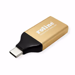 ROLINE 12.03.3231 câble vidéo et adaptateur USB Type-C HDMI Noir, Or