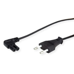 Value 19.99.2088 câble électrique Noir 1,8 m CEE7/16 Coupleur C7
