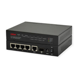 ROLINE 21.14.3524 commutateur réseau Gigabit Ethernet (10/100/1000) Connexion Ethernet, supportant l'alimentation via ce port (PoE) Noir