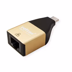 ROLINE 12.02.1111 changeur de genre de câble USB Type C RJ-45 Noir, Or - Vue supplémentaire 4