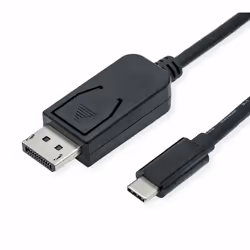 ROLINE 11.04.5835, 1 m, DisplayPort, USB Type-C, Mâle, Mâle, Droit