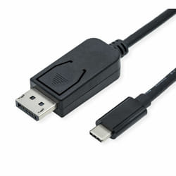 ROLINE 11.04.5837 câble vidéo et adaptateur 3 m DisplayPort USB Type-C Noir