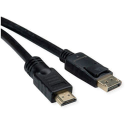 ROLINE 11.04.5777 câble vidéo et adaptateur 10 m HDMI Type A (Standard) DisplayPort Noir