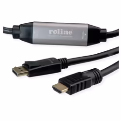 ROLINE 11.04.5777 câble vidéo et adaptateur 10 m HDMI Type A (Standard) DisplayPort Noir