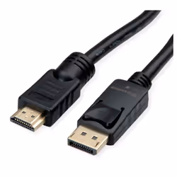 ROLINE 11.04.5777 câble vidéo et adaptateur 10 m HDMI Type A (Standard) DisplayPort Noir