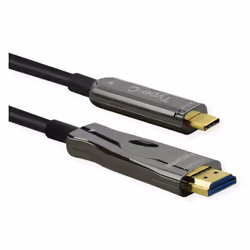ROLINE 14.01.3474, 30 m, HDMI Type A (Standard), USB Type-C, Mâle, Mâle, Droit