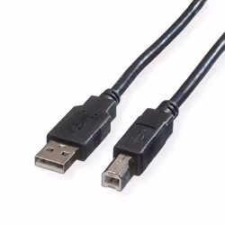 Secomp 11.44.8818, 1,8 m, USB A, USB B, USB 2.0, 480 Mbit/s, Noir