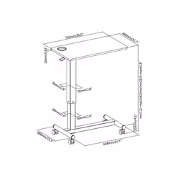 ROLINE 17.02.1549 bureau d'ordinateur Blanc
