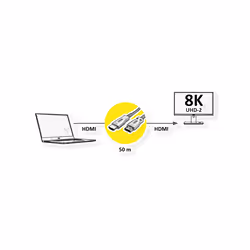 VALUE 14.99.3487 câble HDMI 50 m HDMI Type A (Standard) Noir