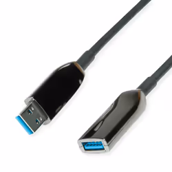 ROLINE 12.04.1077, 20 m, USB A, USB A, USB 3.2 Gen 1 (3.1 Gen 1), 5000 Mbit/s, Noir