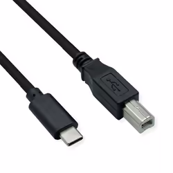 ROLINE 11028336, 1,8 m, USB C, USB B, USB 2.0, 480 Mbit/s, Noir