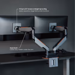 ROLINE 17031109 support d'écran plat pour bureau 35" Noir, Gris