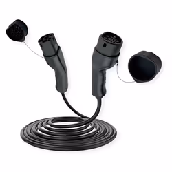 ROLINE 19080003, Noir, Type 2, Type 2, Droit, Droit, IP54, IP65