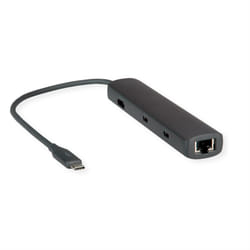 ROLINE 12021124 station d'accueil Avec fil USB 3.2 Gen 1 (3.1 Gen 1) Type-C Gris